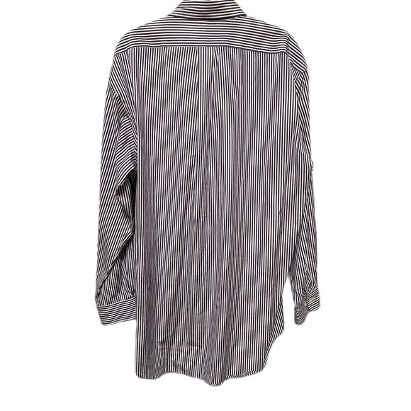 Ralph Lauren Mens Button Down Shirt Large Classic Fit Purple Stripe Green Logo - Picture 7 of 7